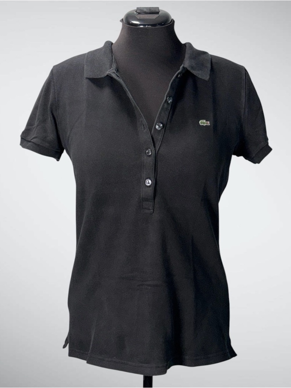 Women’s Black Lacoste Slim Fit Polo Size 42